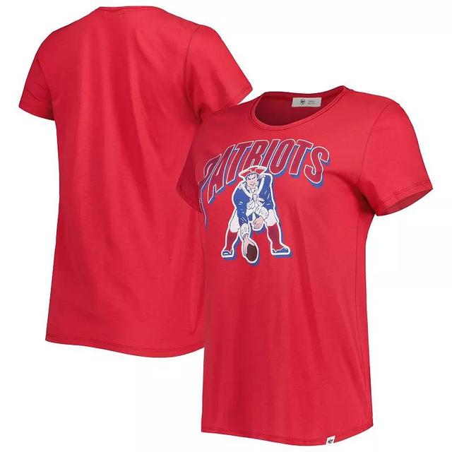 Womens 47 Brand Red Distressed New England Patriots Treasure Frankie T-shirt Product Image