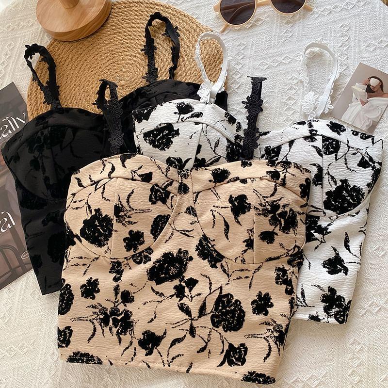 Floral Print Bustier Top Product Image