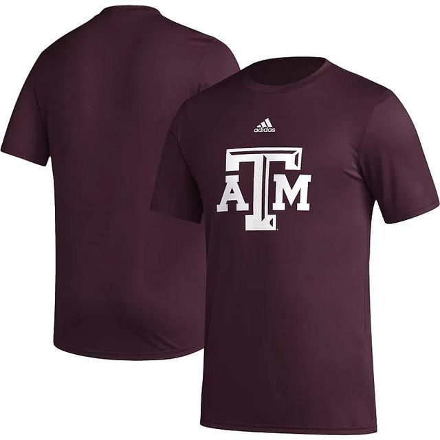 Mens adidas Maroon Texas A&M Aggies Basics Secondary Pre-Game AEROREADY T-Shirt Product Image