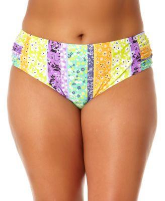 Salt + Cove Plus Size Soft Side-Tab Mid-Rise Bikini Bottoms Product Image