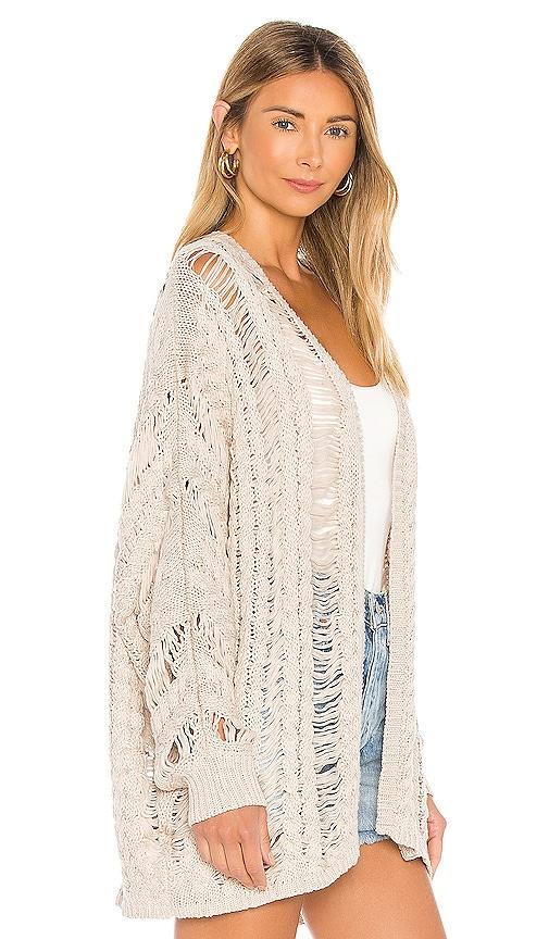 John & Jenn by Line Fernanda Cardigan in Beige. Size L. Product Image