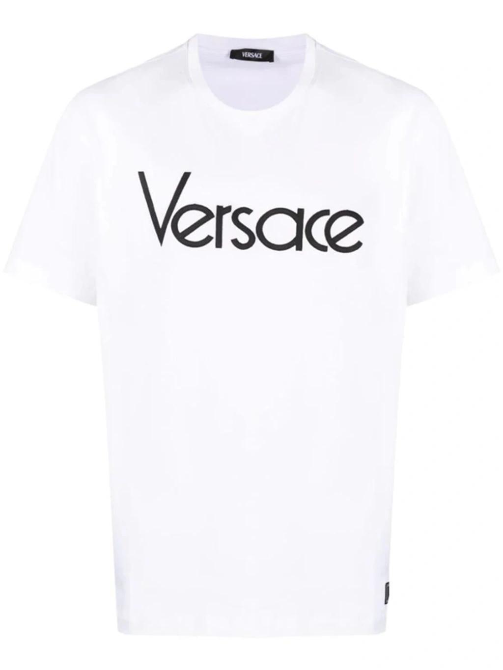 White Logo Embroidered T-shirt Product Image