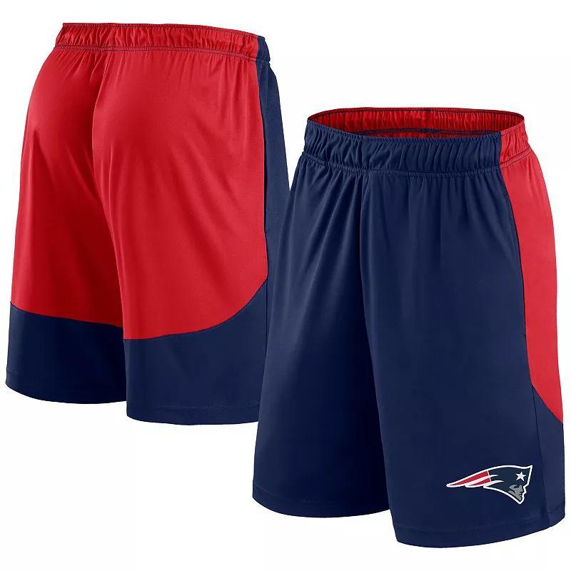 Fanatics Mens Navy New England Patriots Go Hard Shorts - Navy, Red Product Image