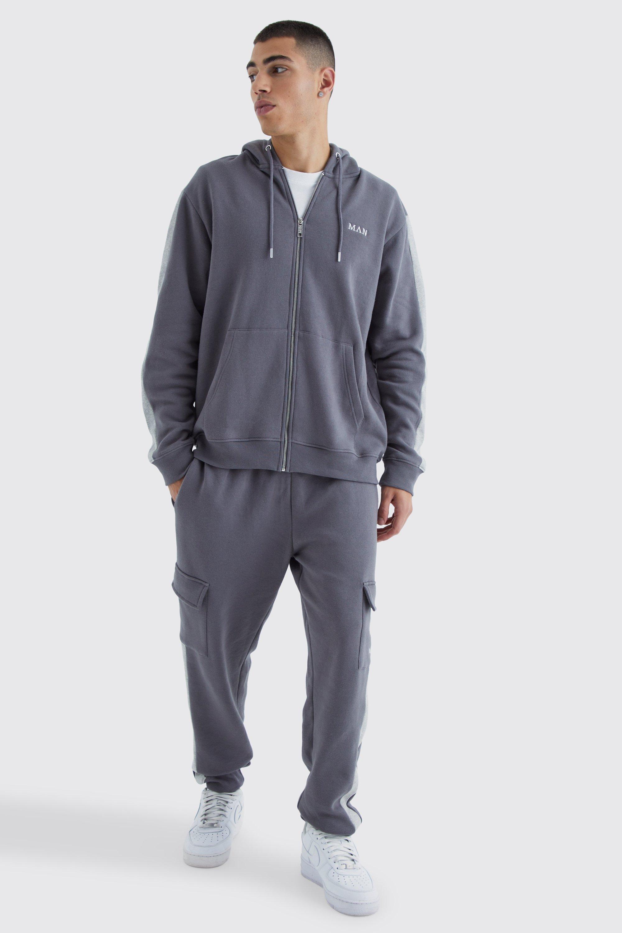 Man Gold Hoodie And Cargo Sweatpants Set | boohooMAN USA product image