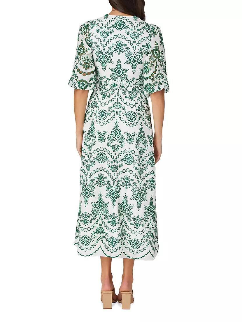 Glenda Embroidered Midi-Dress Product Image