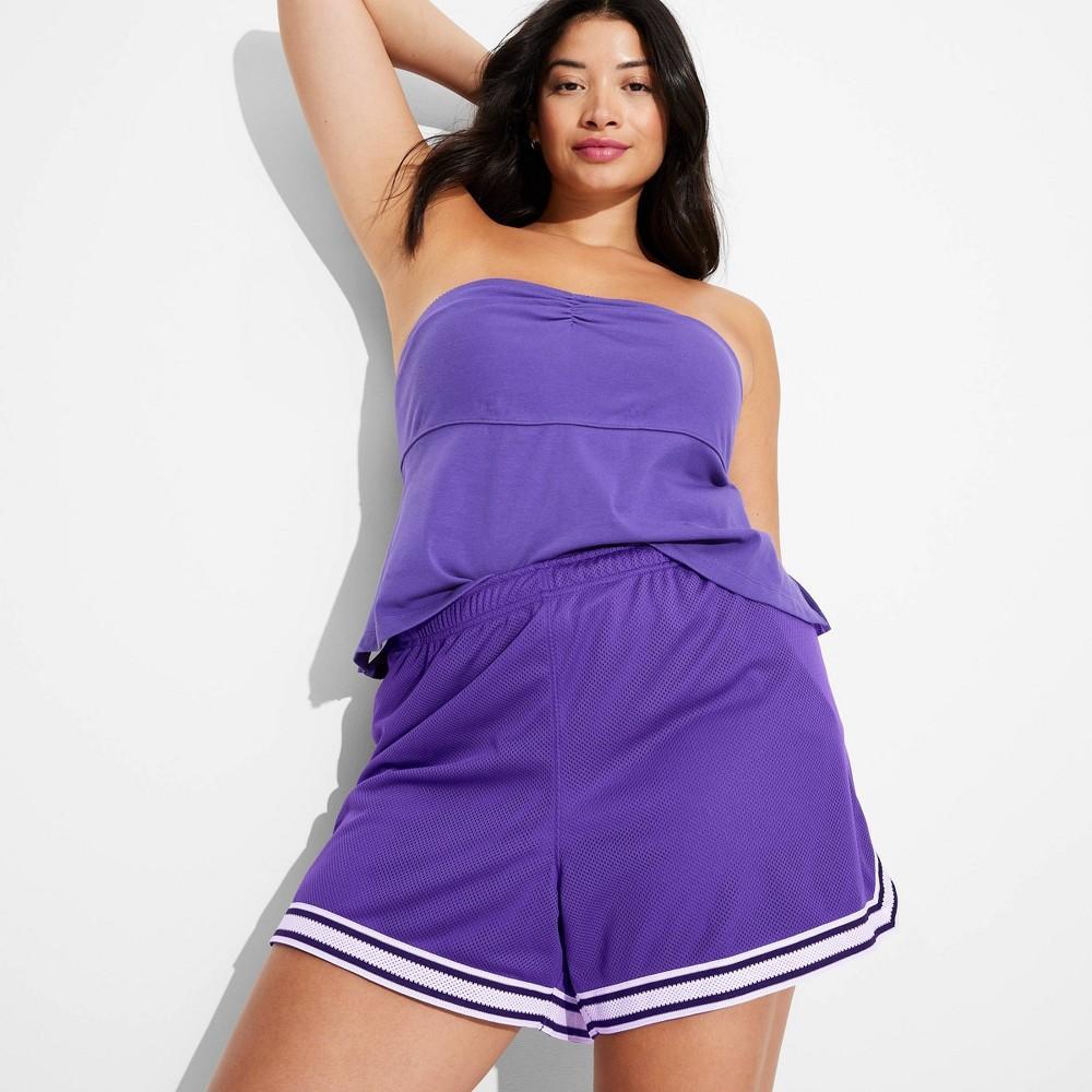 Womens Game Day Mid-Rise Basketball Shorts - Wild Fable Purple 1X Product Image