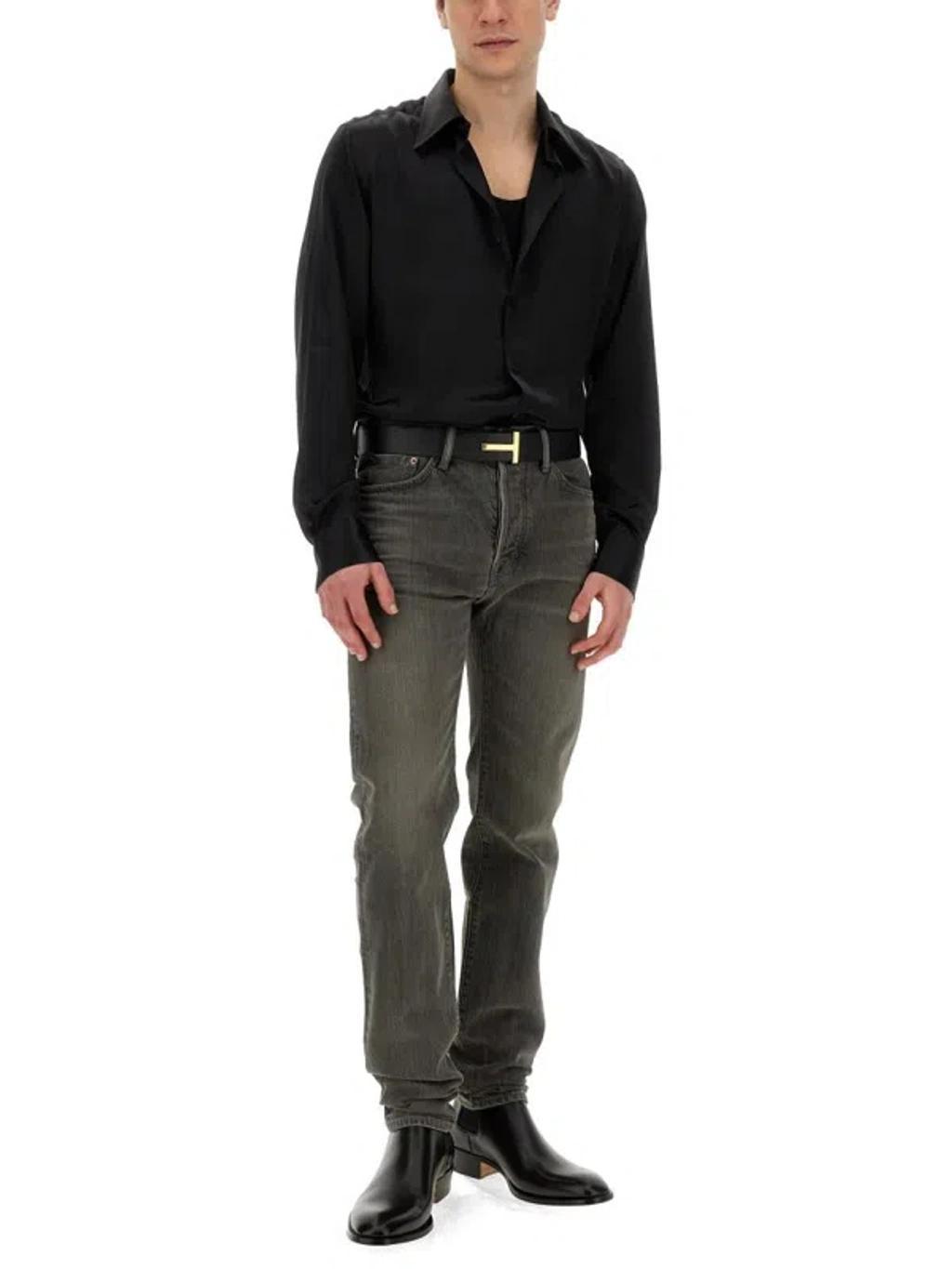 TOM FORD Straight Leg Jeans In Grey Product Image