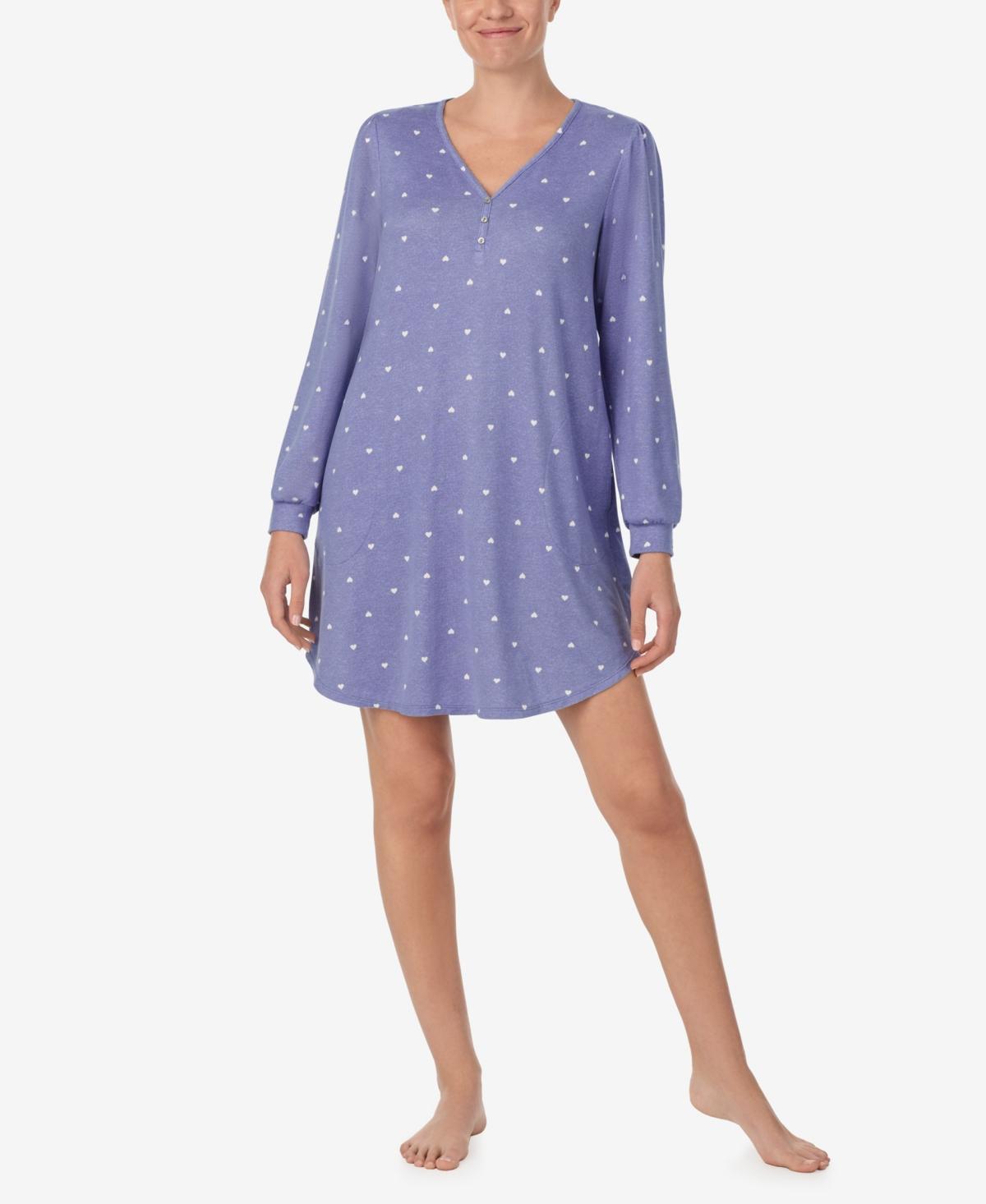 Ellen Tracy Womens Long Sleeve Short Sleepshirt Product Image