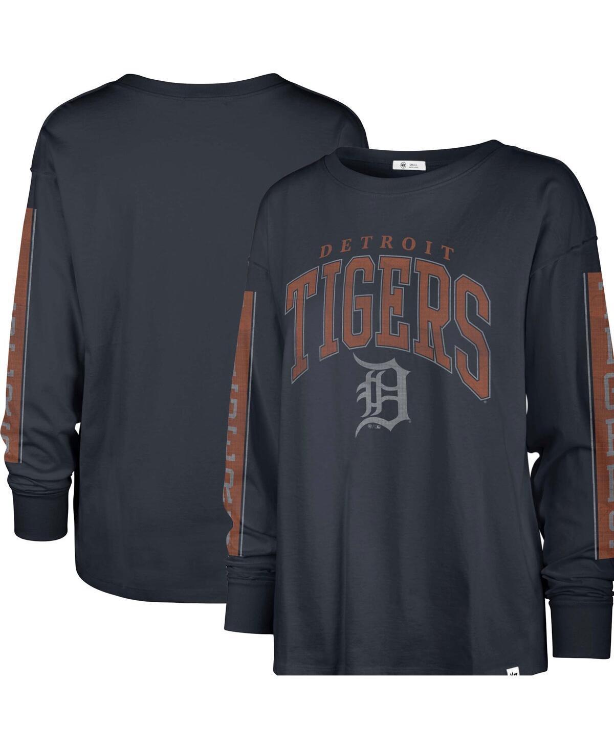 Womens 47 Brand Navy Detroit Tigers Statement Long Sleeve T-shirt Product Image