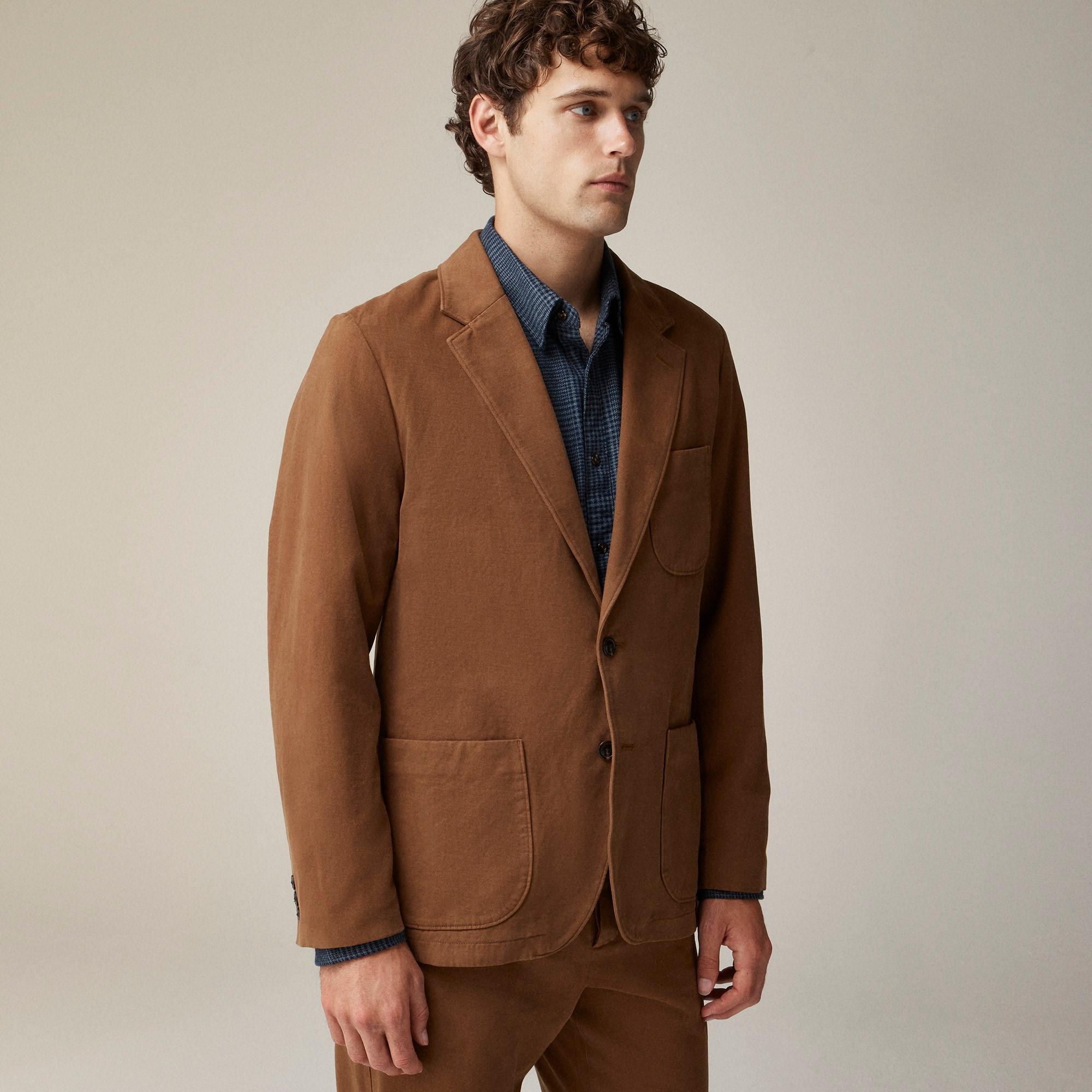 Kenmare Relaxed-fit suit jacket in Italian cotton blend Product Image