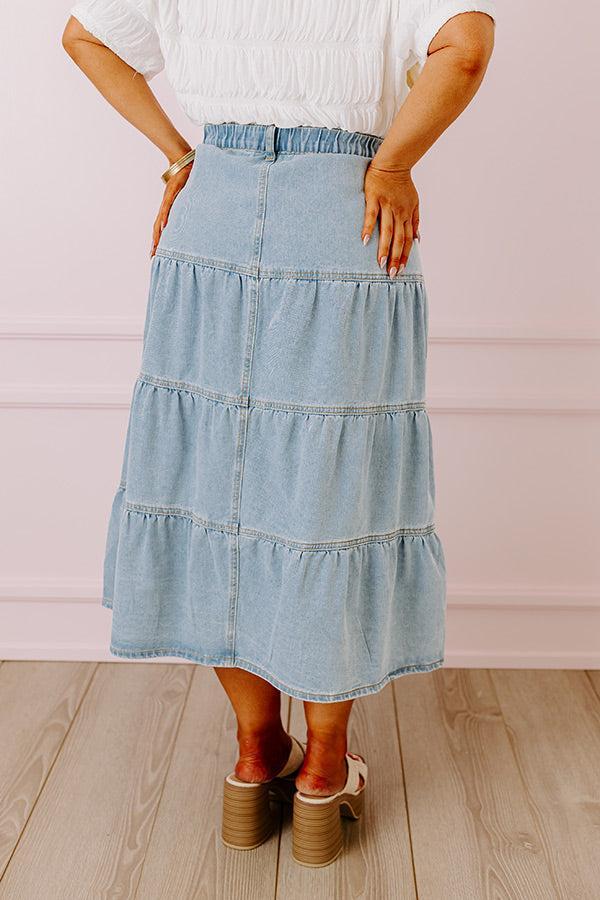 The Jacey Denim Skirt Curves Product Image