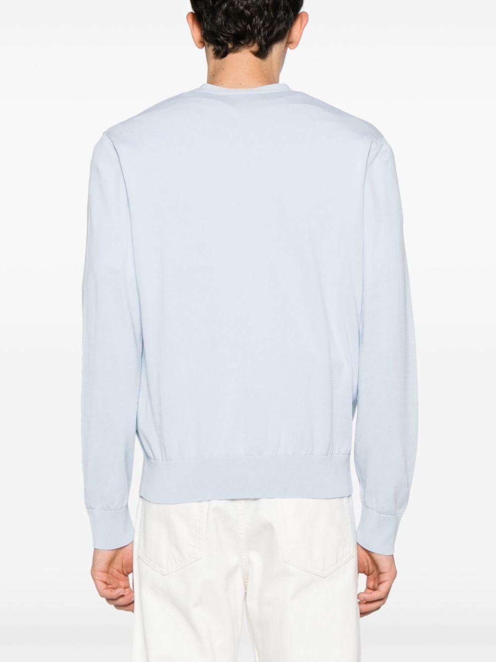 DSQUARED2 V-neck Fine-knit Cardigan In Blue Product Image