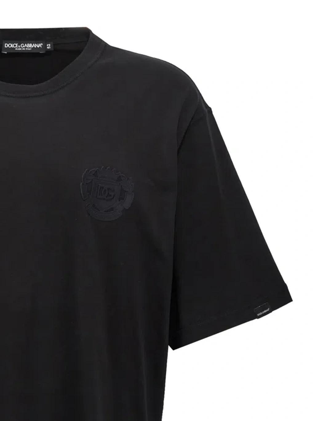 Cotton Jersey Tonal Logo T-shirt In Black Product Image