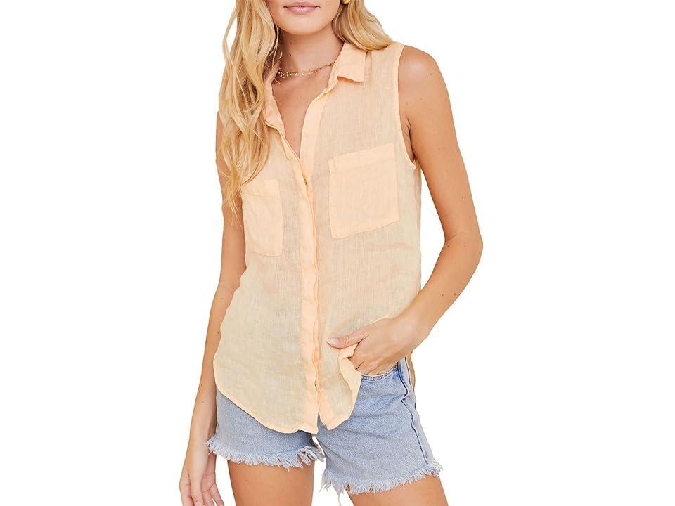 bella dahl Sleeveless Hipster Shirt (Apricot Cream) Women's Clothing Product Image