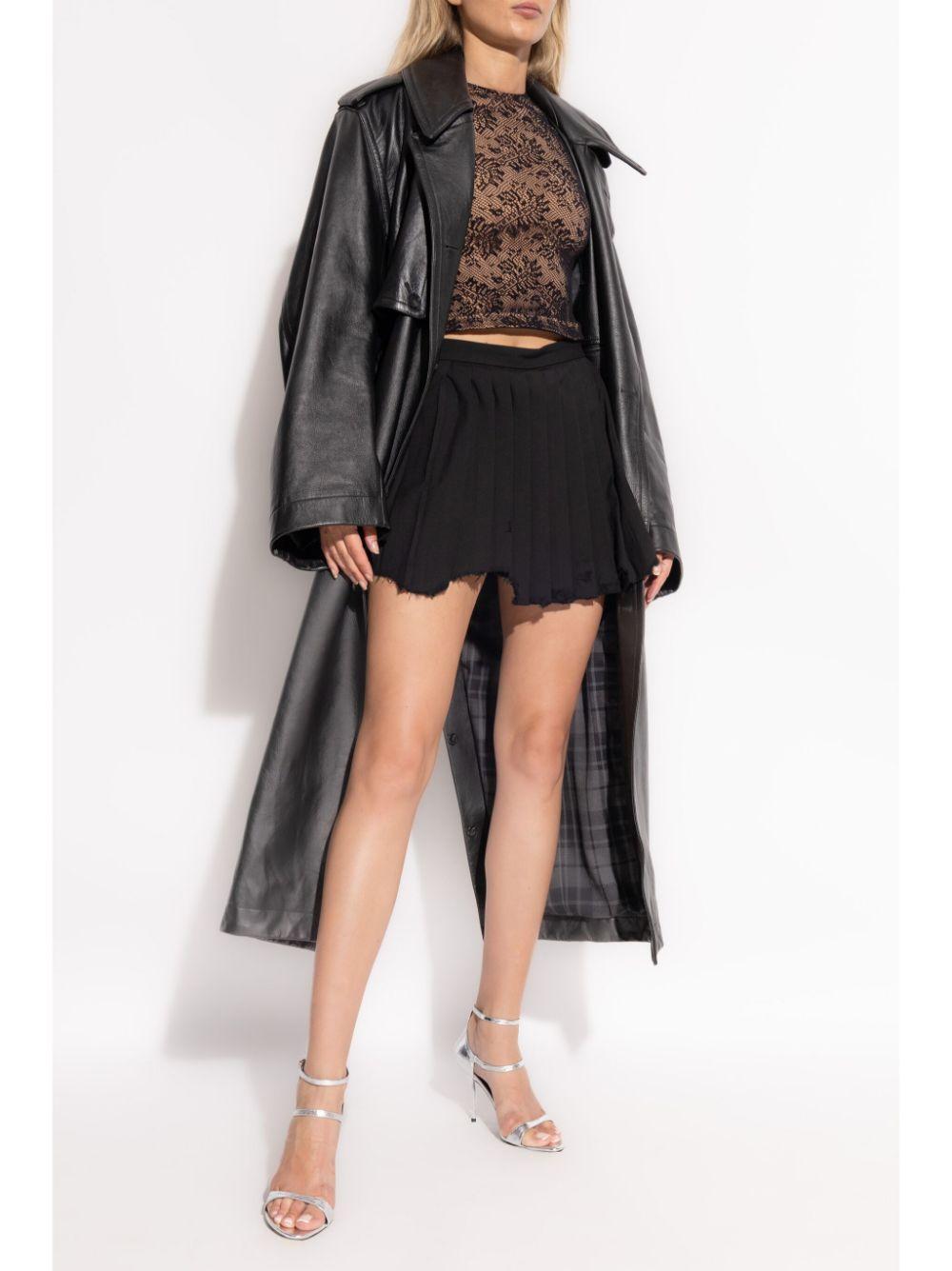 BALENCIAGA High-waisted Pleated Mini Skirt In Black Product Image