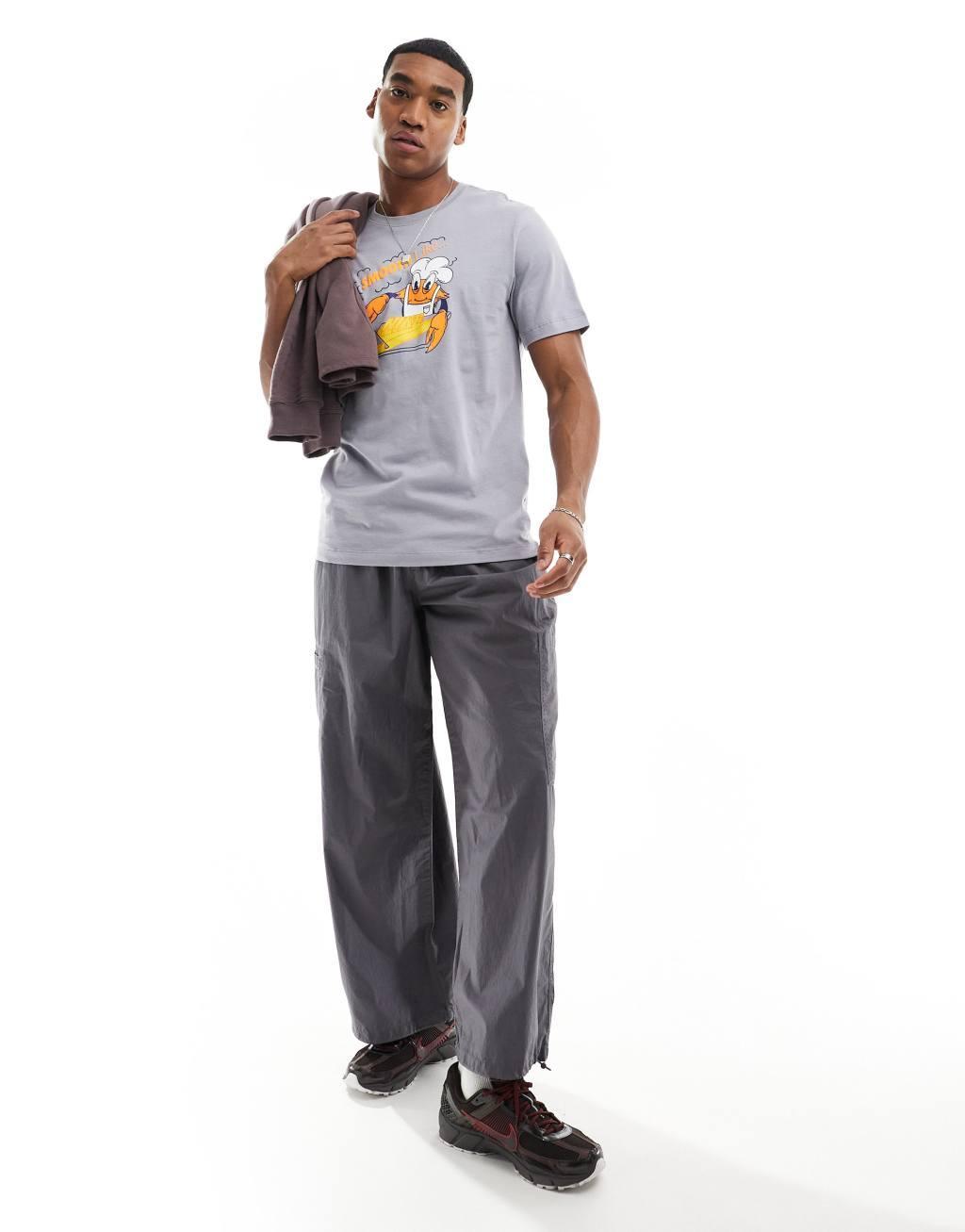 Nike soul food graphic t-shirt in gray Product Image