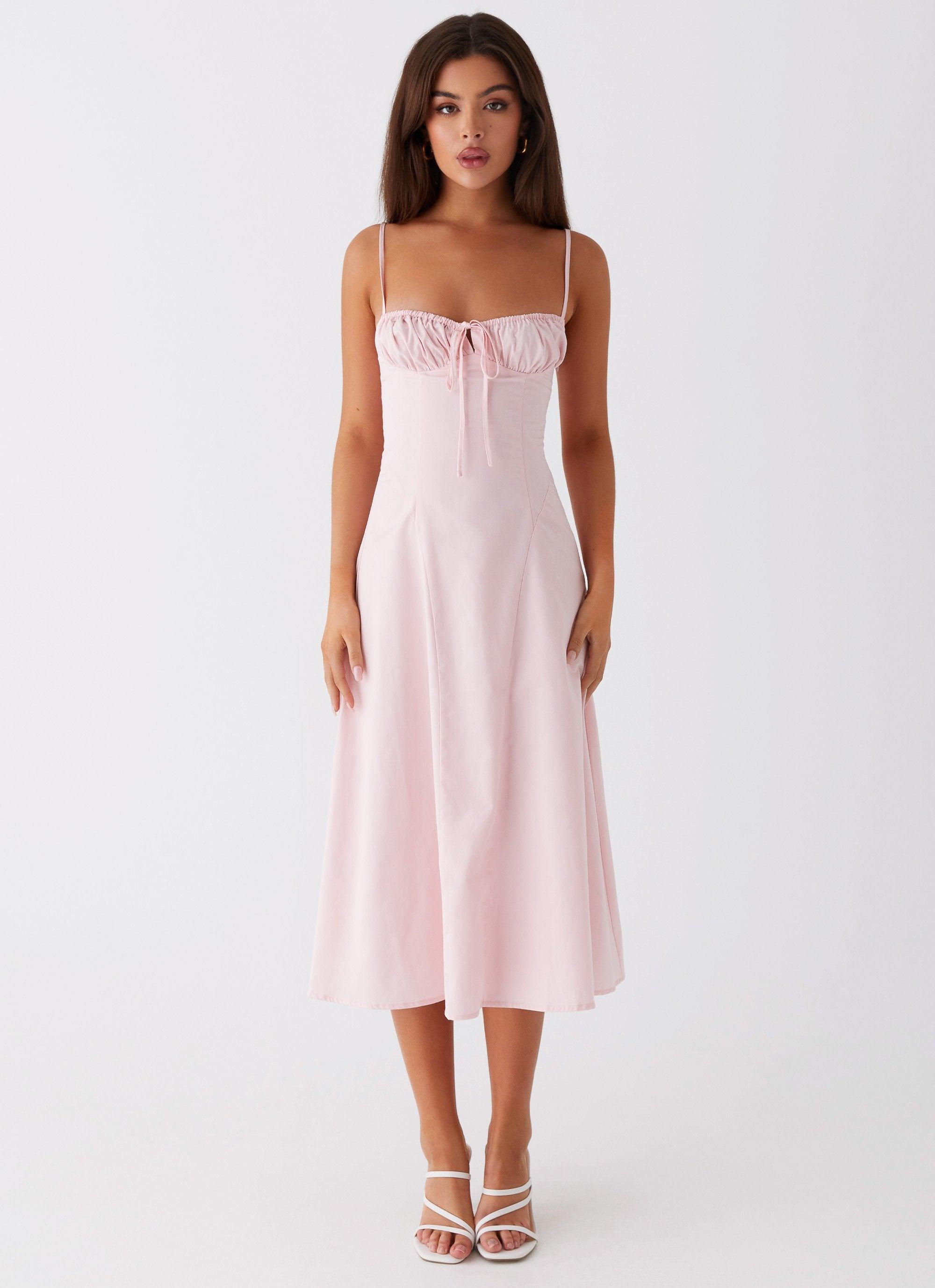 Thoughts Of You Midi Dress - Pink Product Image