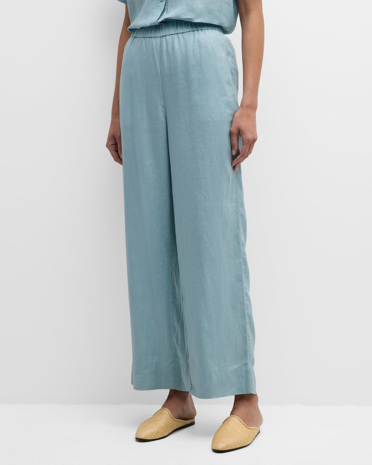 Eileen Fisher Linen Wide Leg Pants Product Image