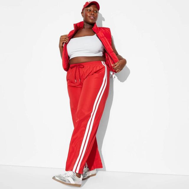 Womens Game Day High-Rise Track Pants - Wild Fable Red 2X Product Image