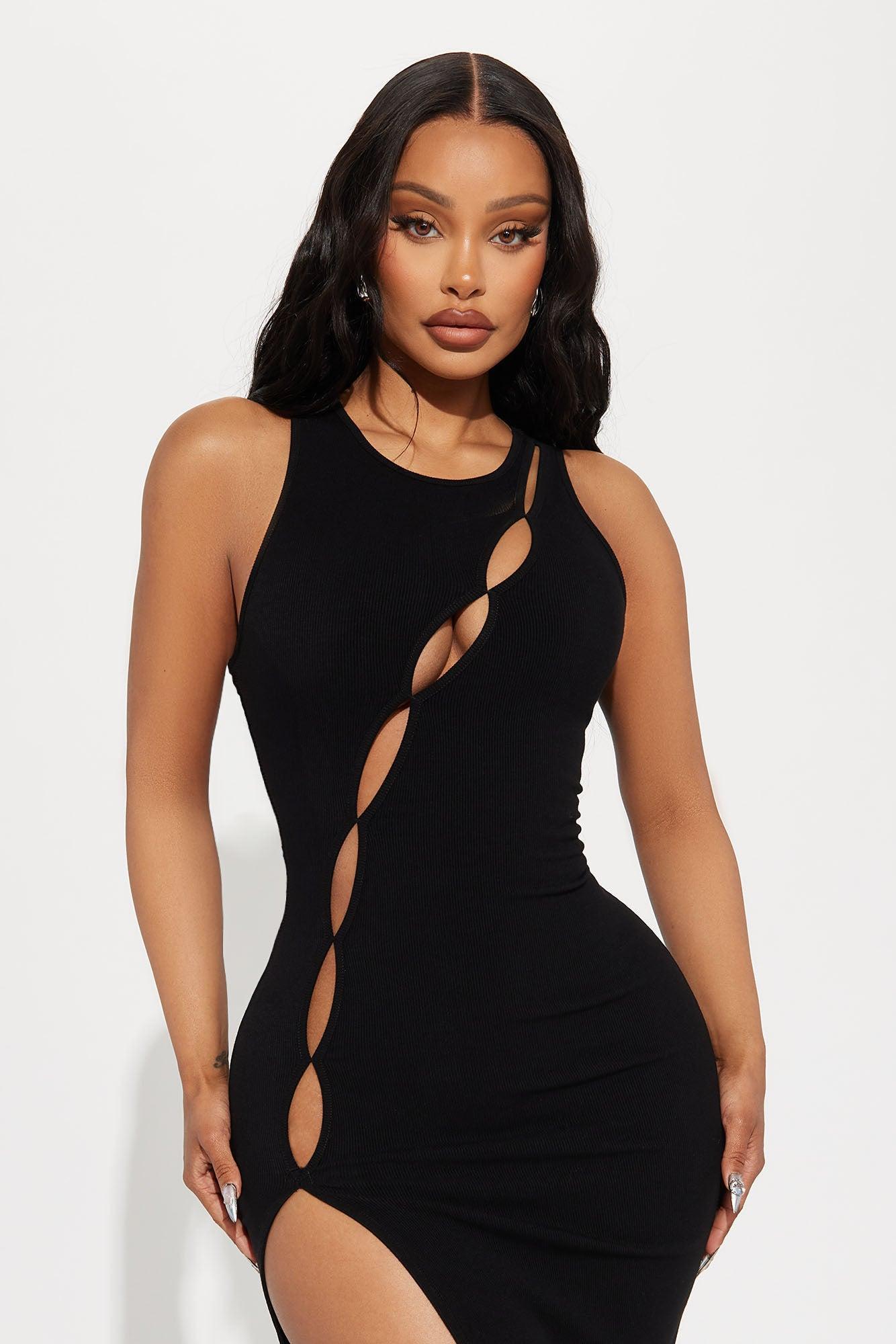 Zoey Cutout Maxi Dress - Black Product Image