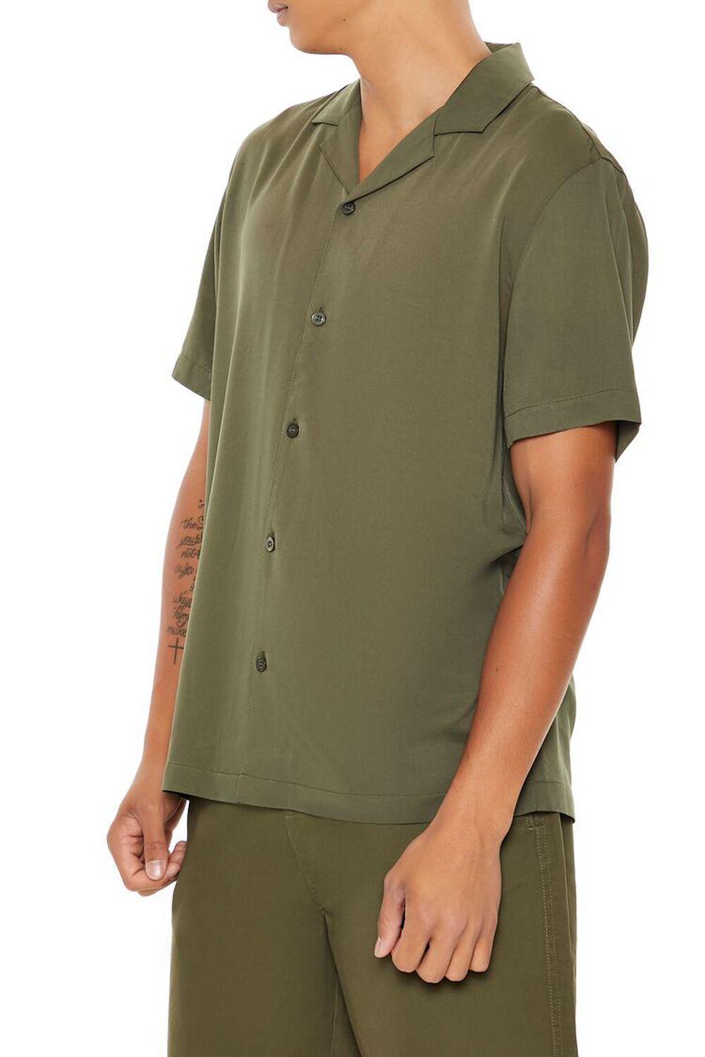 Cuban Collar Short-Sleeve Shirt | Forever 21 Product Image