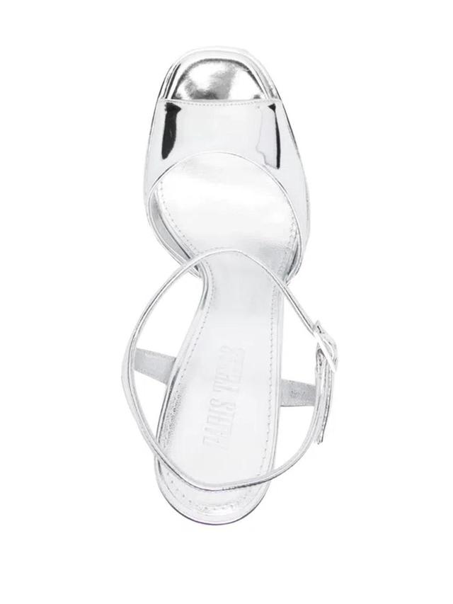 Pamela Sandals With Metal Platform In Silver Product Image