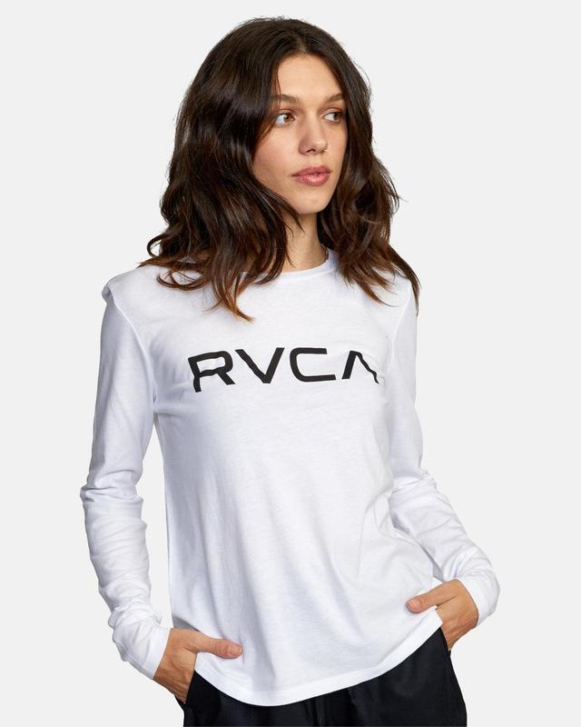 Big RVCA Long Sleeve Tee - White Product Image
