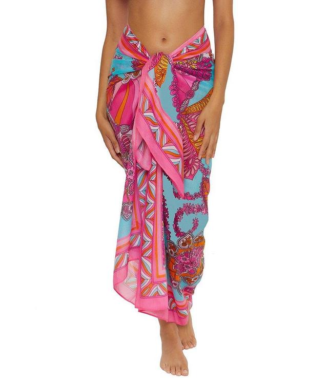 Trina Turk Meilani Floral Self Tie Pareo Swim Cover-Up Product Image