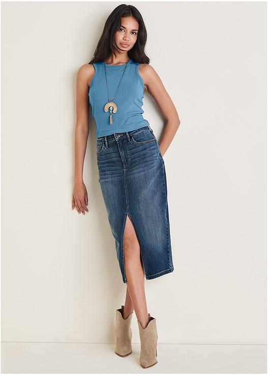 Denim Midi Skirt product image