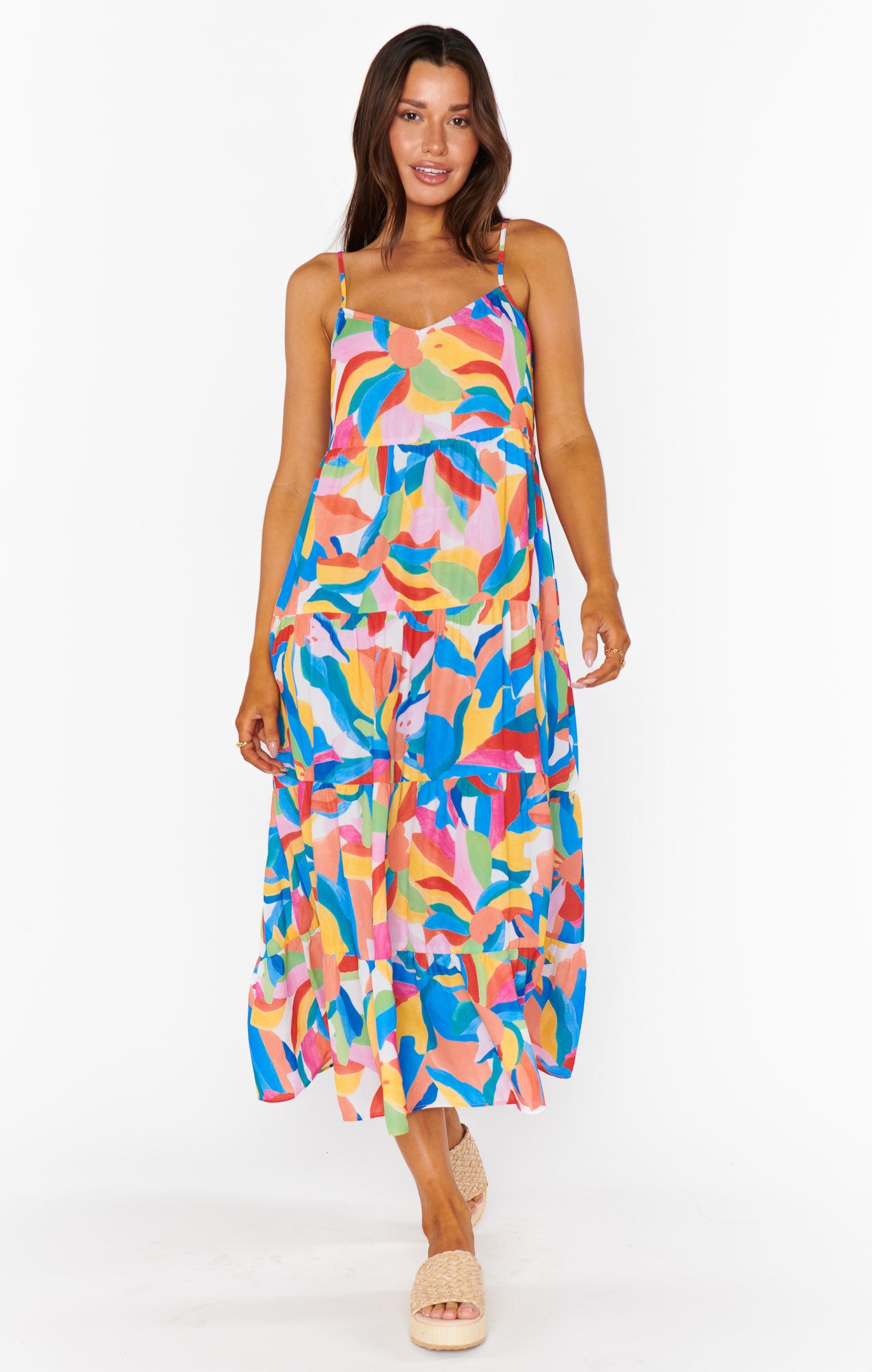 Caroline Maxi Dress ~ Rainbow Pop Product Image