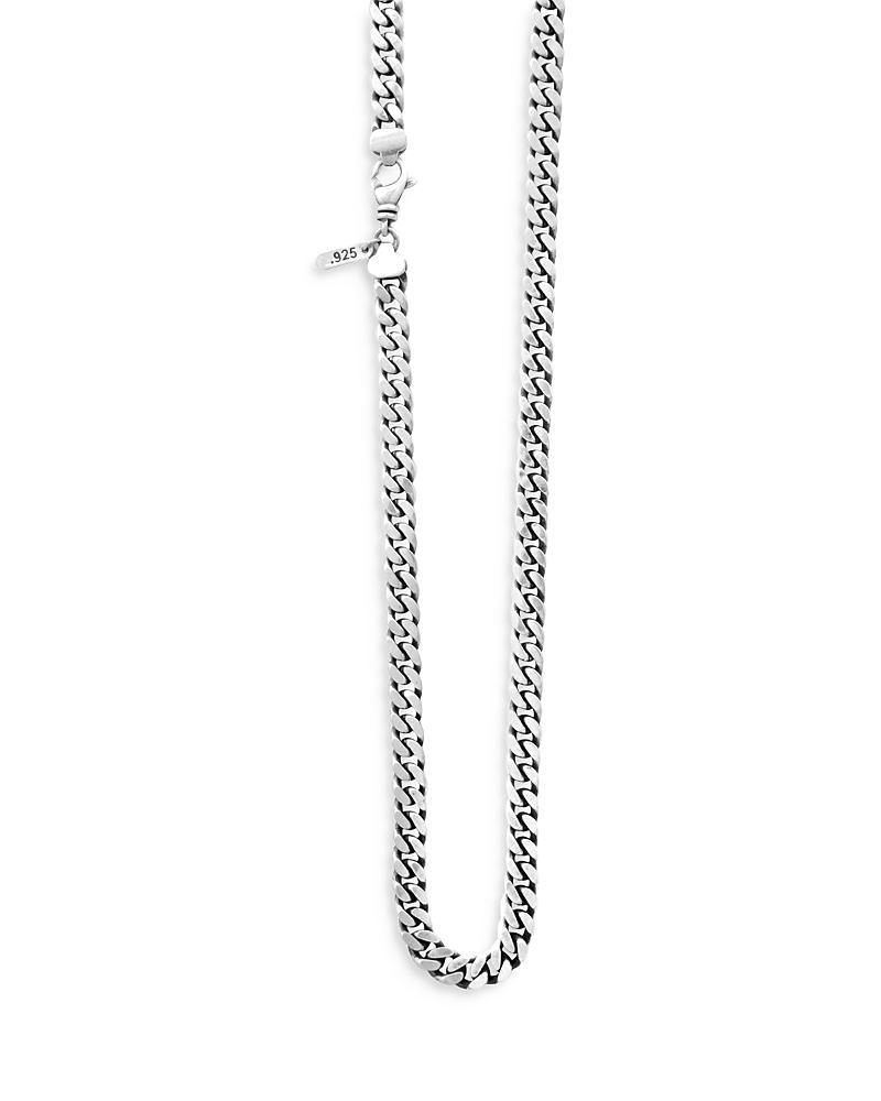 King Baby Studio Mens Sterling Silver Flat Curb Link Chain, 24 Product Image