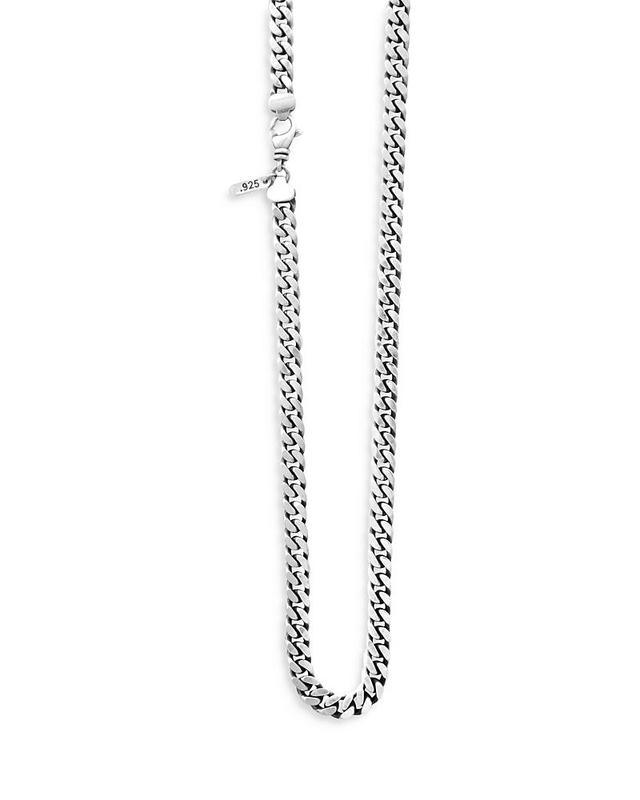 King Baby Studio Mens Sterling Silver Flat Curb Link Chain, 24 Product Image