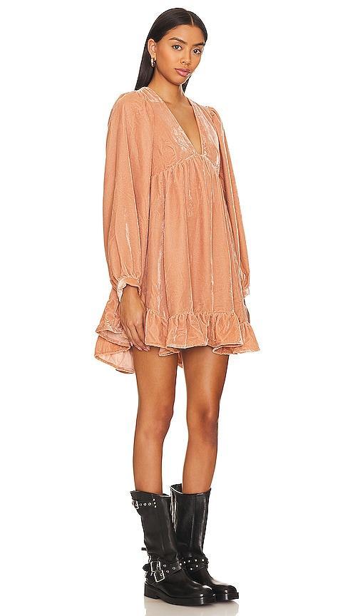 Free People Estella Velvet Mini in Coral. Product Image