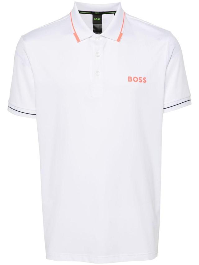 Logo-print Polo Shirt In White Product Image