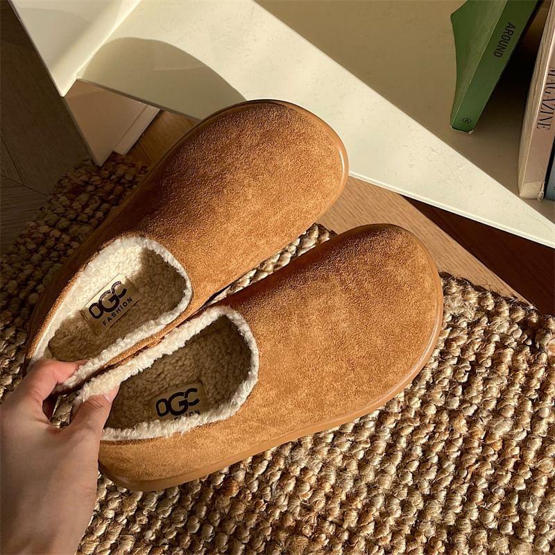 Fluffy Trim Slip-Ons Product Image