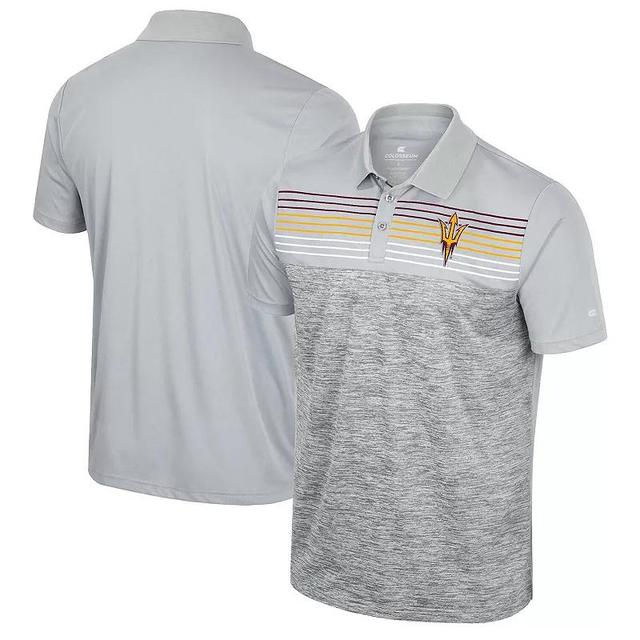 Mens Colosseum Gray Arizona State Sun Devils Cybernetic Polo Product Image