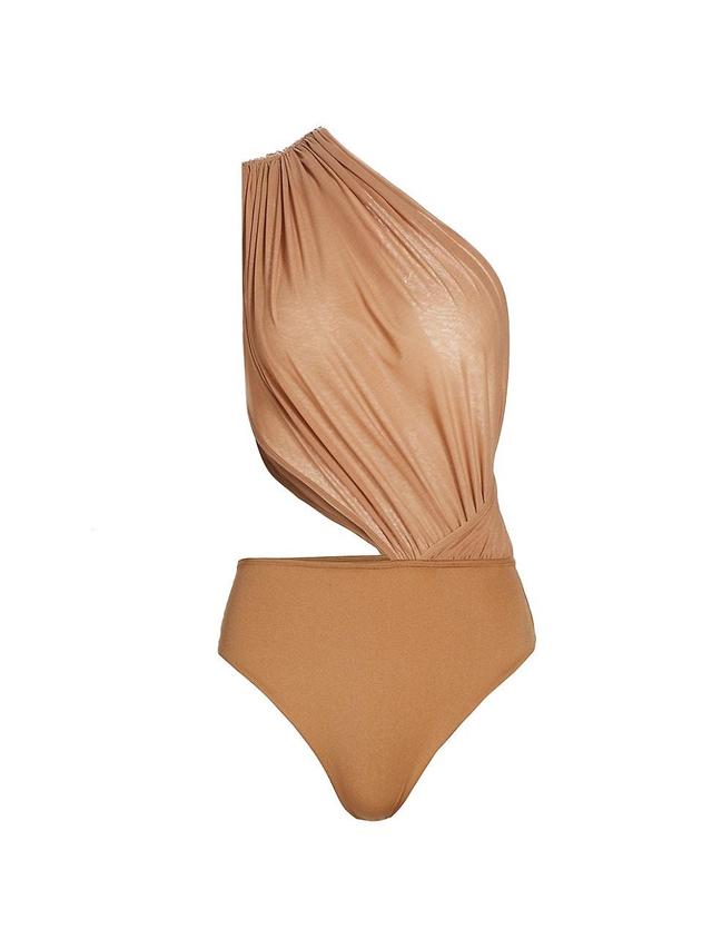 Womens Finland Draped One-Shoulder Bodysuit Product Image