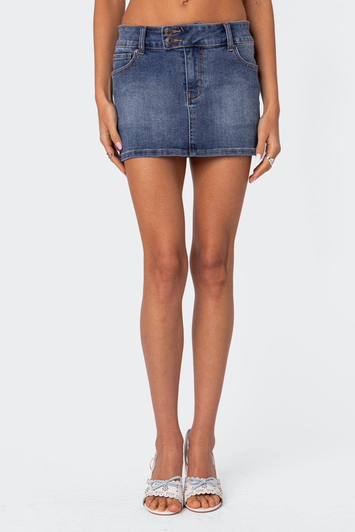 Eryn Denim Mini Skirt Product Image