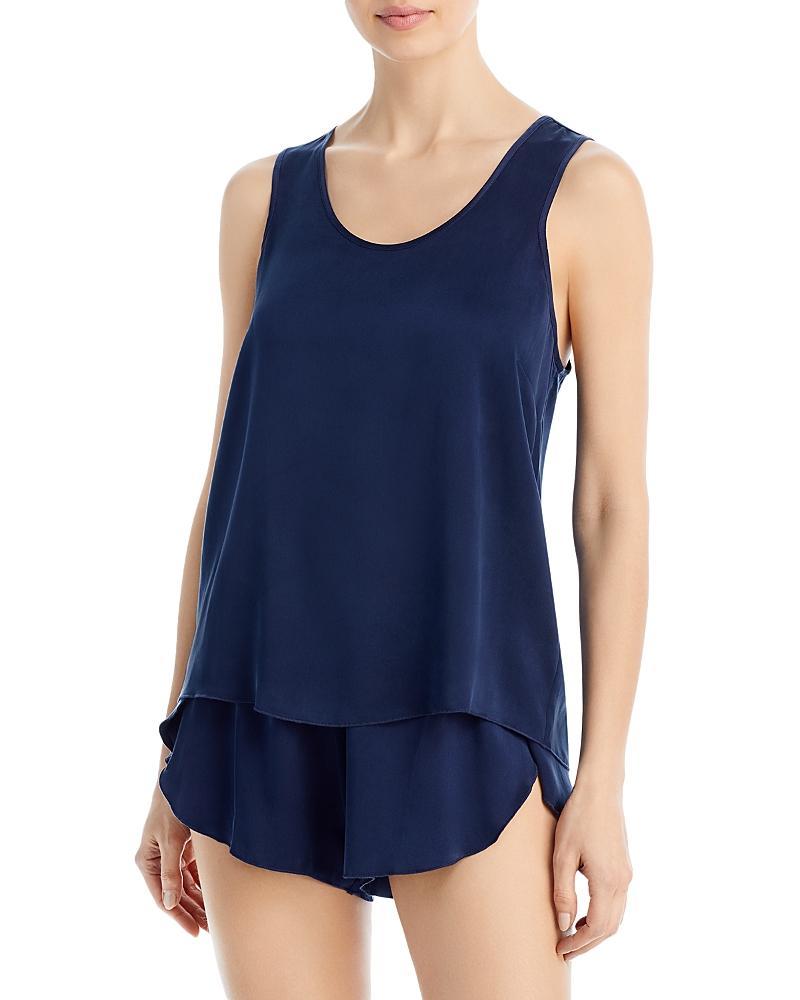 Tulip-Back Washable Silk Tank & Shorts Set Product Image