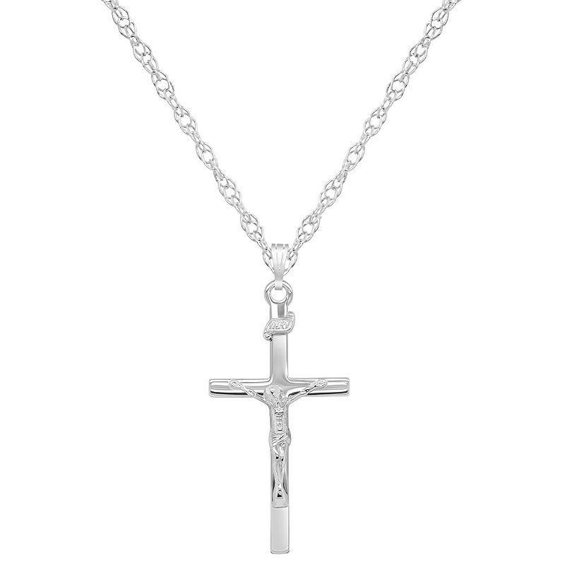 Sterling Silver Crucifix Cross Pendant, Womens Product Image