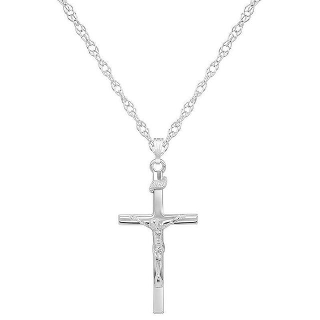 Sterling Silver Crucifix Cross Pendant, Womens Product Image