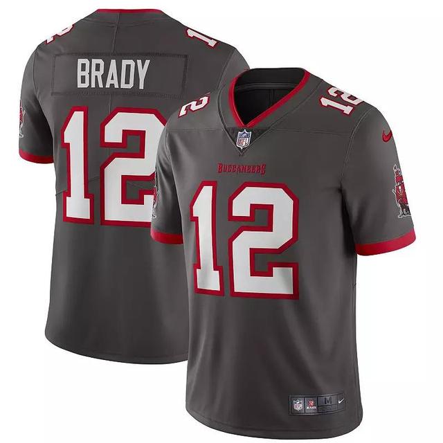 Mens Nike Tom Brady Pewter Tampa Bay Buccaneers Alternate Vapor Limited Jersey Product Image