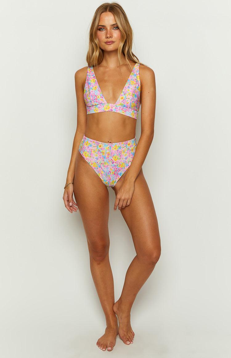 9.0 Swim Byron Painted Floral Bikini Top Product Image