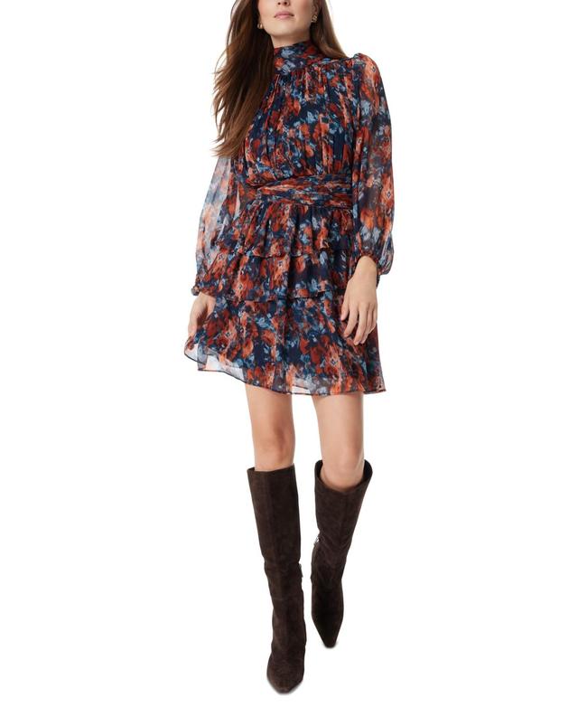 Sam Edelman Womens Ava High-Neck Floral-Print Dress Product Image