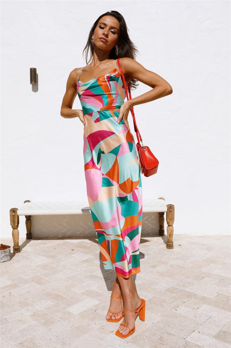 RUNAWAY Mariposa Slip Dress Multi Product Image