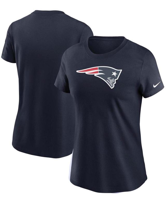 Womens Navy New England Patriots Logo Essential T-shirt Product Image