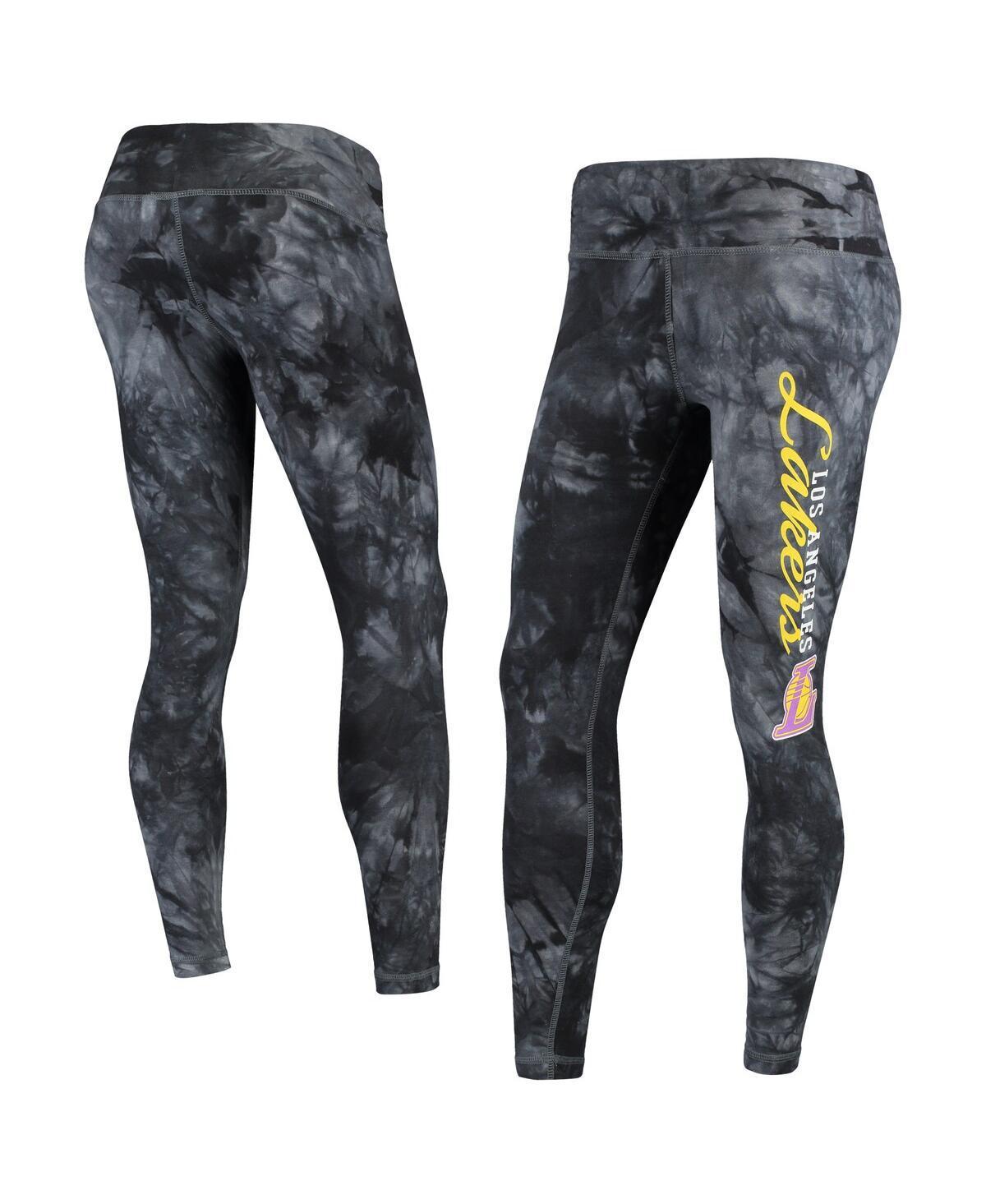 Womens Black Los Angeles Lakers Burst Tie-Dye Leggings product image