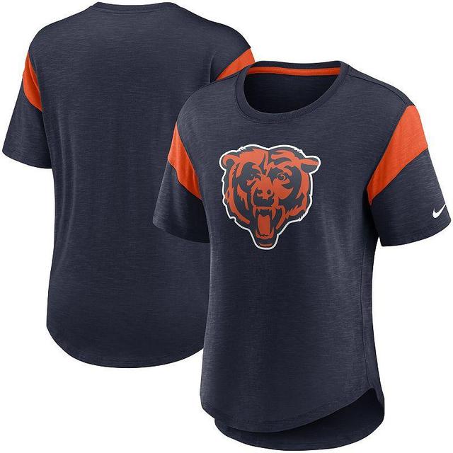 Womens Nike Heather Navy Chicago Bears Primary Logo Fashion Top Product Image