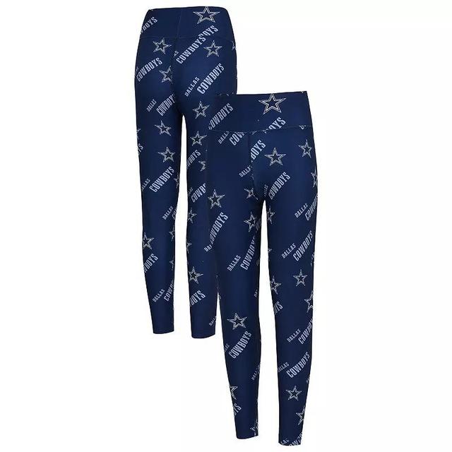 Womens Concepts Sport Dallas Cowboys Breakthrough Allover Print Knit Leggings Blue Product Image