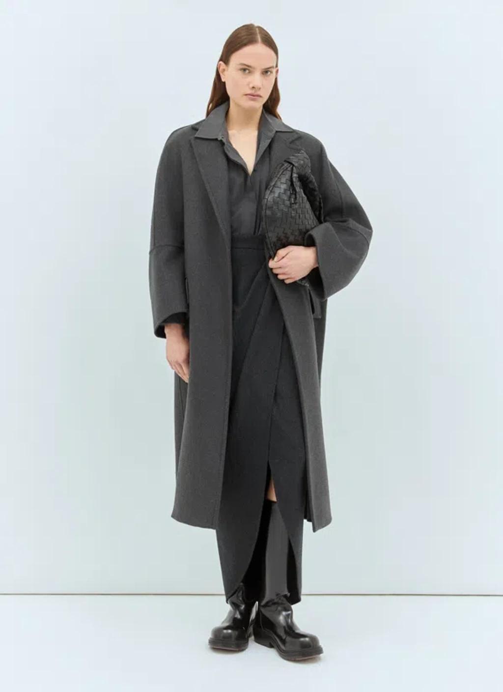 MAX MARA Oversized Wool-and-cashmere Coat In Grey Product Image